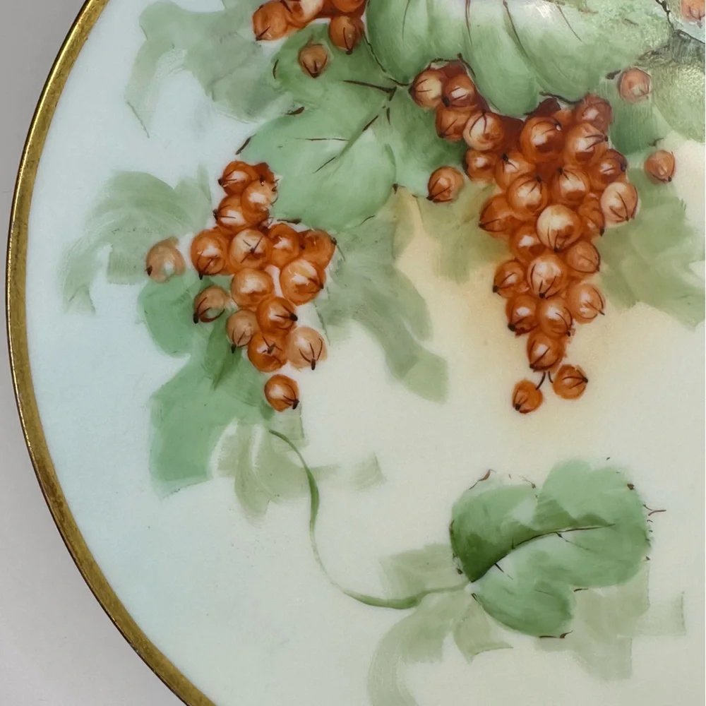 J.C. Bavaria Vintage Gold Trim with Grapes Decorative Plate